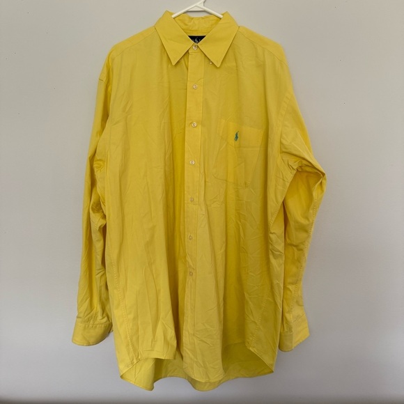 Ralph Lauren Blake Yellow Button-Down Shirt - Picture 1 of 4